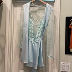 Mint Green Night gown and robe